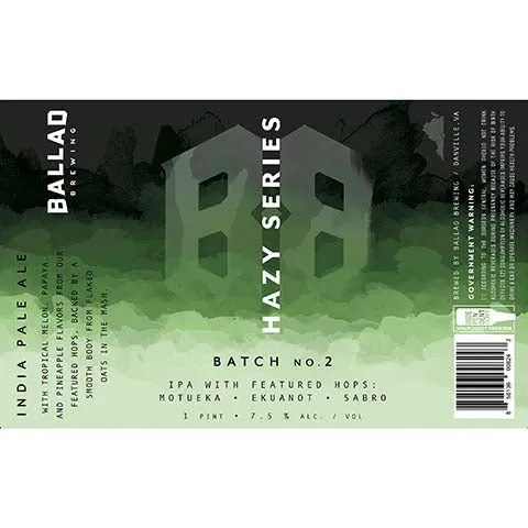 Ballad Hazy Series Batch No. 2 IPA