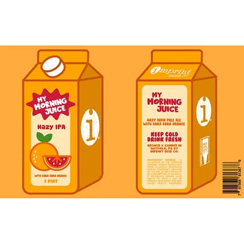 Imprint My Morning Juice Cara Cara Orange IPA