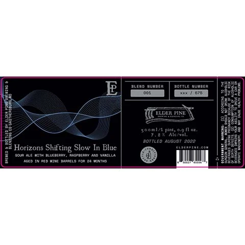 Elder Pine Horizons Shifting Slow In Blue Sour Ale
