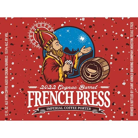 Saint Arnold Cognac Barrel French Press Imperial Coffee Porter