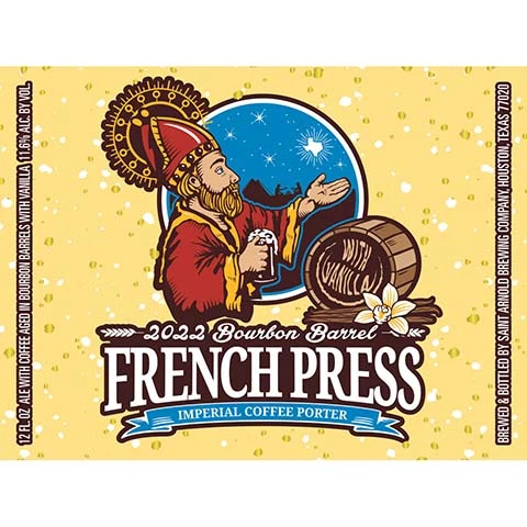 Saint Arnold Bourbon Barrel French Press Imperial Coffee Porter
