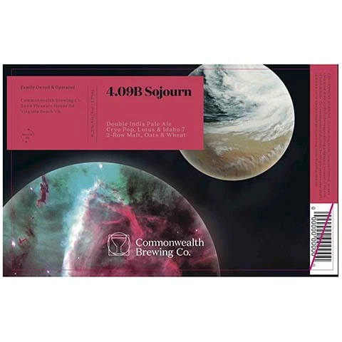 Commonwealth 4.09B Sojourn DIPA