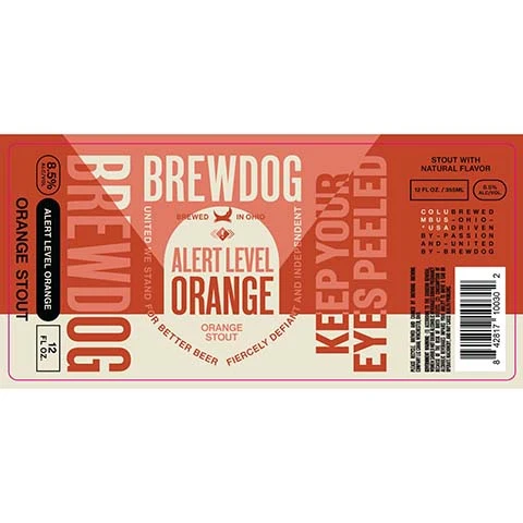 BrewDog Alert Level Orange Stout