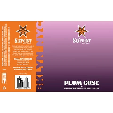 Sixpoint Plum Gose Ale