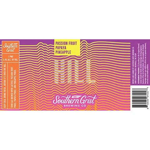 Southern Grist Passion Fruit, Papaya, Pineapple Hill Sour Ale