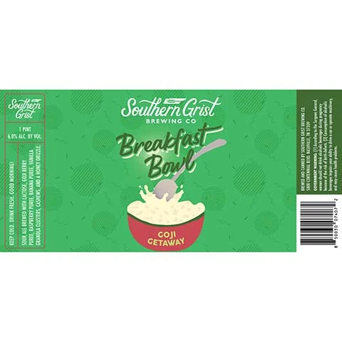 Southern Grist Breakfast Bowl Goji Getaway Sour Ale