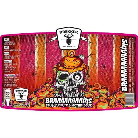 Drekker Mango Prickly Pear Braaaaaaaaains Double Fruit Smoothie Sour