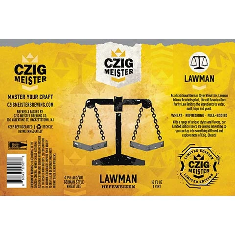Czig Meister Lawman Hefeweizen Ale