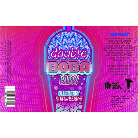 Front Porch Double Boba Bliss Blueberry Strawberry Sour Ale