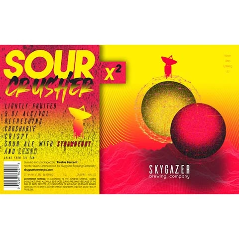Skygazer Sour Crusher x2 Strawberry and Lemon Sour Ale