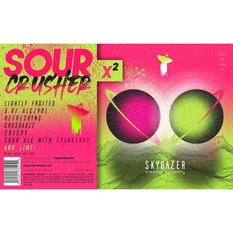 Skygazer Sour Crusher x2 Cranberry and Lime Sour Ale