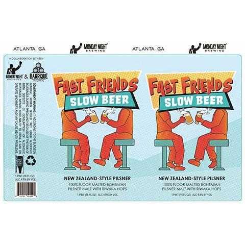 Monday Night Fast Friends Slow Beer New Zealand Pilsner