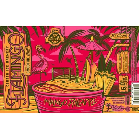 Center Ice Flamingo Mango Pineapple Smoothie Sour
