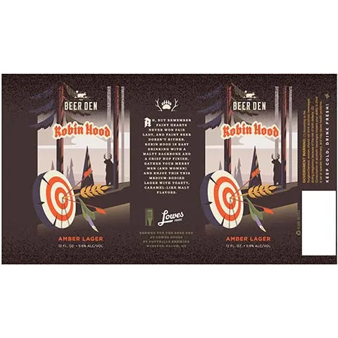The Beer Den Robin Hood Amber Lager
