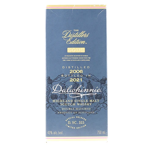 Dalwhinnie Highland Double Matured Single Malt Scotch Whisky (2021)