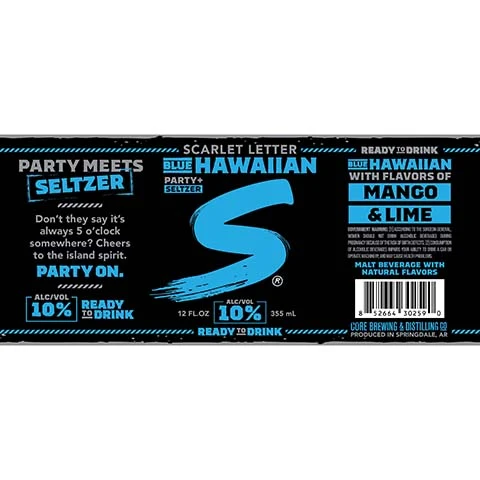 Core Scarlet Letter Blue Hawaiian