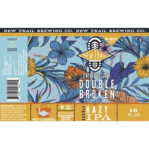 New Trail Tropical Double Broken Heels Double Hazy IPA