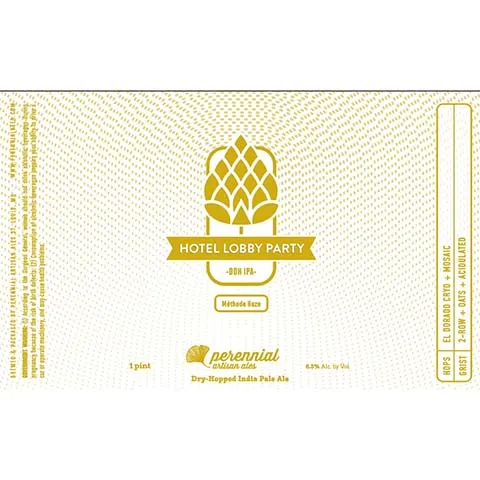 Perennial Hotel Lobby Party DDH IPA
