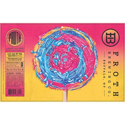 Froth Liquid Lollipop Sour Ale (Mango, Peach, Raspberry, Strawberry)