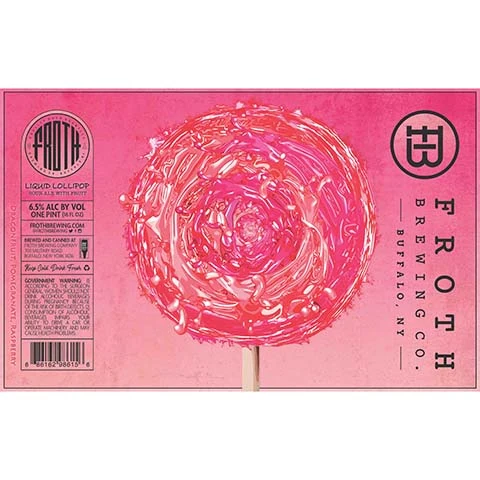 Froth Liquid Lollipop Sour Ale (Dragonfruit, Pomegranate, Raspberry)
