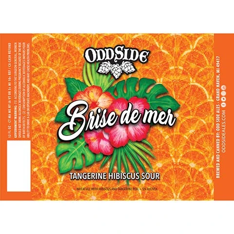 Odd Side Ales Brise De Mer Tangerine Hibiscus Sour Wheat Ale