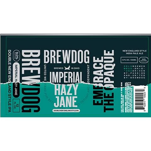 Brewdog Imperial Hazy Jane Double New England IPA