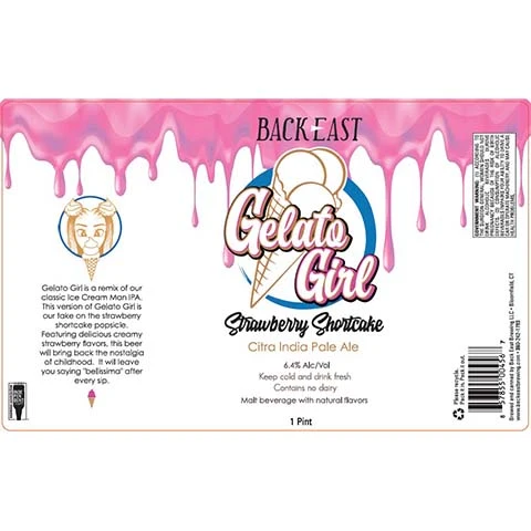 Back East Strawberry Shortcake Gelato Girl Citra IPA