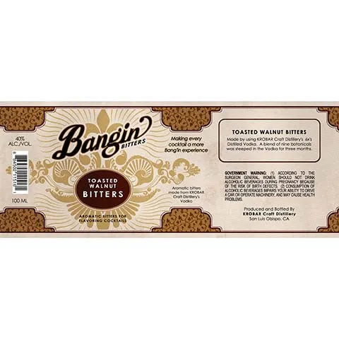 Krobar Bangin Bitters Toasted Walnut Bitters
