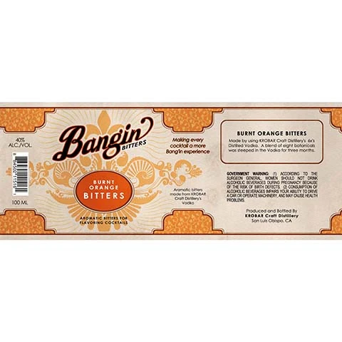Krobar Bangin Bitters Burnt Orange Bitters