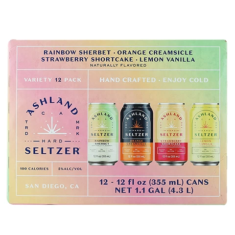 Ashland Hard Seltzer Rainbow Ice Cream Variety Pack