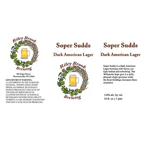 Riley Brook Soper Sudds Dark American Lager