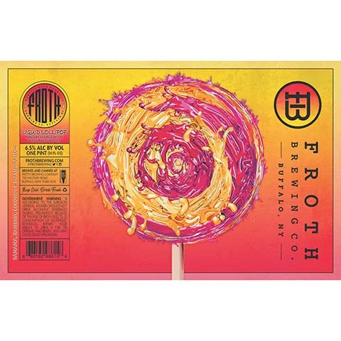 Froth Liquid Lollipop (Banana, Rasberry, Coconut, and Marshmallow)