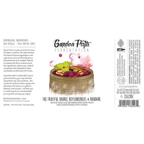 Garden Path Fermentation The Fruitful Barrel Boysenberries & Rhubarb