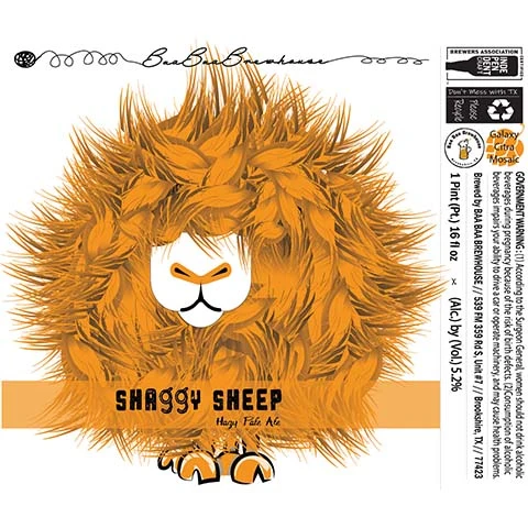 Baa Baa Shaggy Sheep Hazy Pale Ale (Galaxy, Citra, Mosaic)