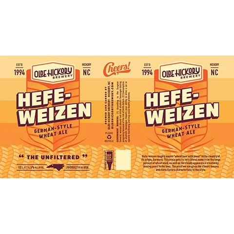Olde Hickory Hefe-Weizen German Wheat Ale
