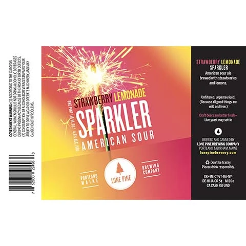 Lone Pine Sparkler Strawberry Lemonade American Sour Ale