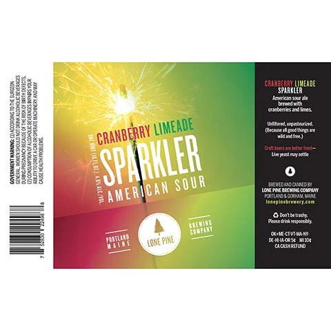 Lone Pine Sparkler Cranberry Limeade American Sour Ale