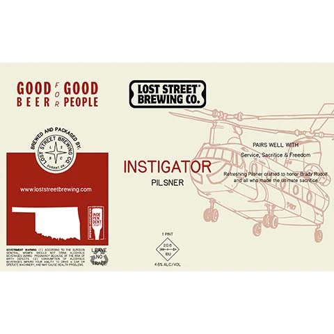 Lost Street Instigator Pilsner