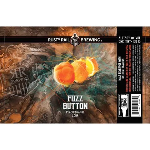 Rusty Rail Fuzz Button