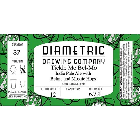 Diametric Tickle Me Bel-Mo IPA