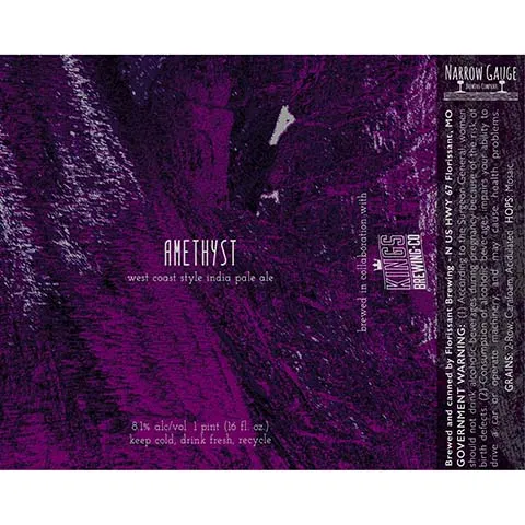 Narrow Gauge Amethyst West Coast IPA