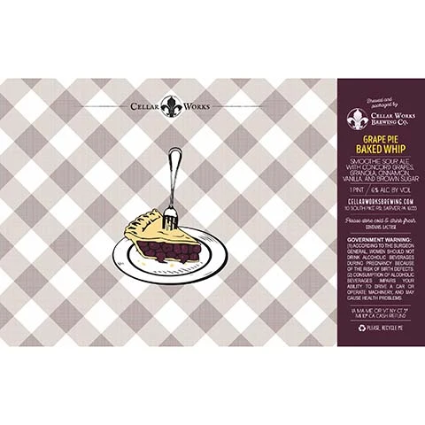 Cellar Works Grape Pie Baked Whip Smoothie Sour Ale