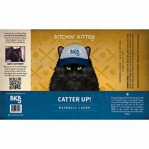 Bitchin' Kitten Catter Up! Baseball Lager