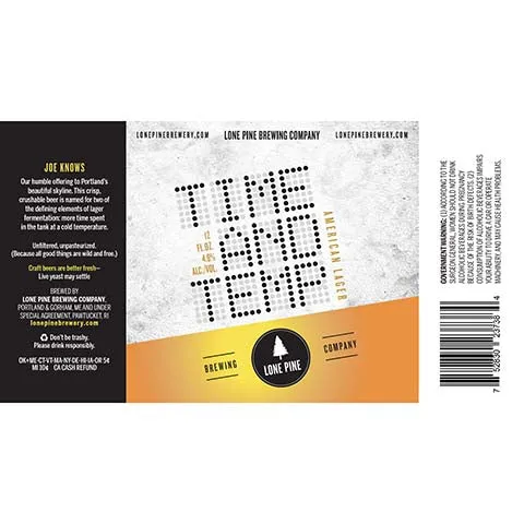 Lone Pine Time and Temp Lager