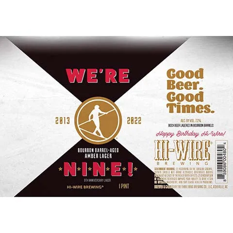 Hi-Wire Brewing 9th Anniversary Lager