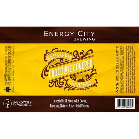 Energy City Batisserie Chocolate Covered Bananas Imperial Milk Stout