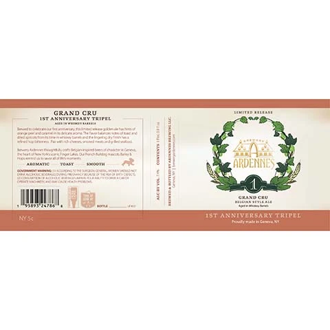 Ardennes Anniversary Tripel Belgian Ale