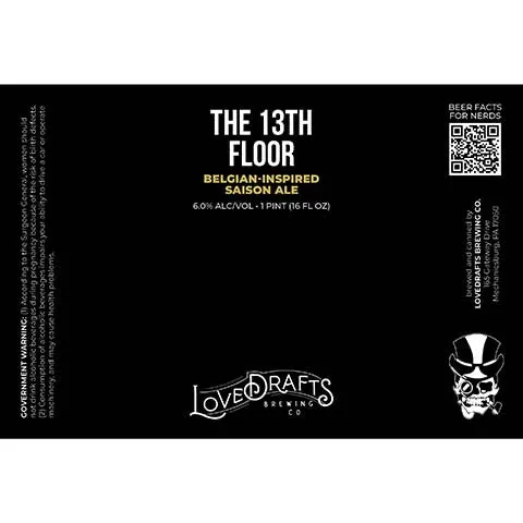 Lovedrafts The 13th Floor Belgian Saison Ale