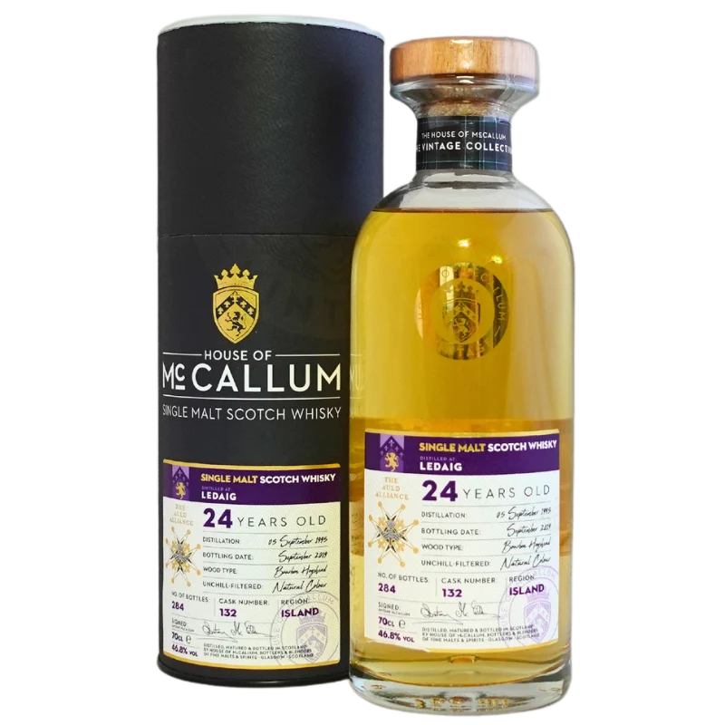 McCALLUM Ledaig Single Malt 24 ans d'âge Bourbon Hogshead Whisky